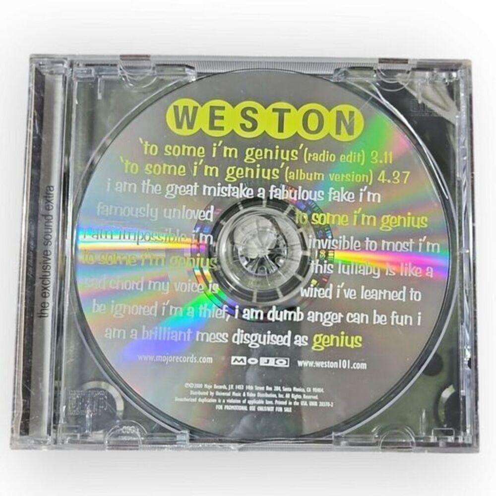 Weston – To Some I'm Genius [2000 Promotional CD‎ Single]